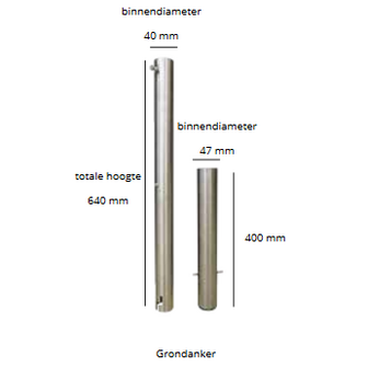 Parasol grondanker Sublimo Pro / Vaticano Pro / Teatro Pro Claassen Buitenbeleving