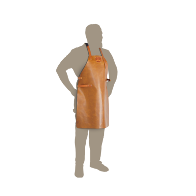 LEATHER APRON BROWN