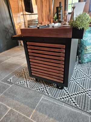 MISE EN PLACE TABLE BLACK PRO 65 TEAK WOOD Demo Deal !