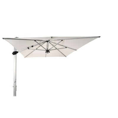 Zweefparasol Palestro Pro alu 400x300 cm Parelwit