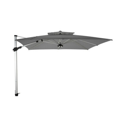 Zweefparasol Fratello Pro 2.0 alu 300x300 cm Platinum Grijs