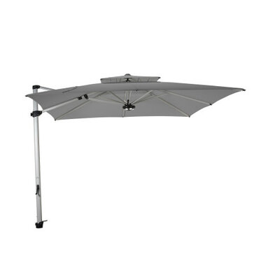 Zweefparasol Laterna Pro alu 300x300 cm Platinum Grijs
